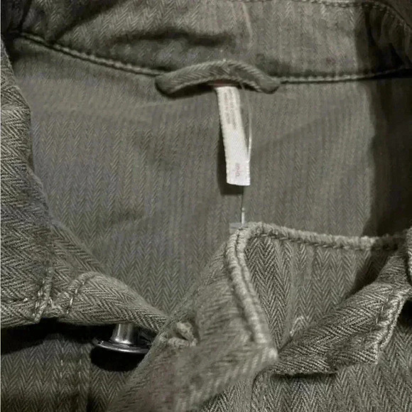 Free  People Military Beaded Shirt Jacket Button Up Collard NWT Size Small - Picture 5 of 8